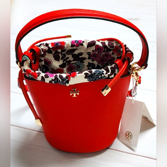 NWT Tory Burch Emerson Mini Bucket Bag Crossbody Shoulder bag - Picture 13 of 14